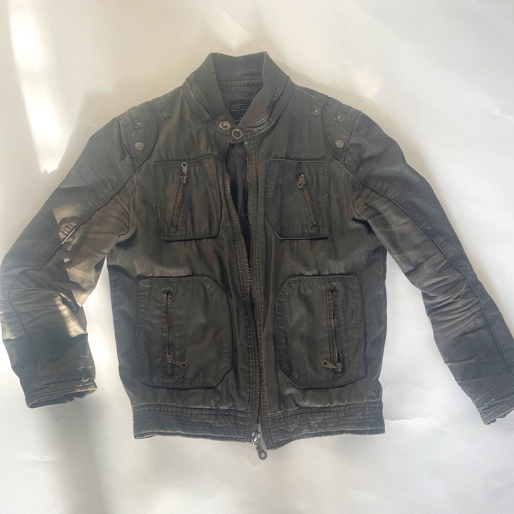 Structure Men - Waxed Bomber Jacket - S